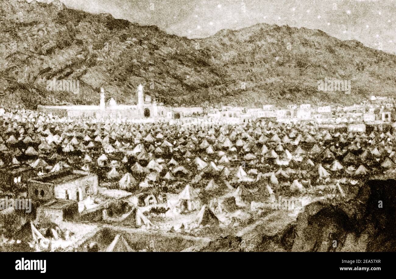 Arabia Saudita disegno storico di Makkah Foto Stock