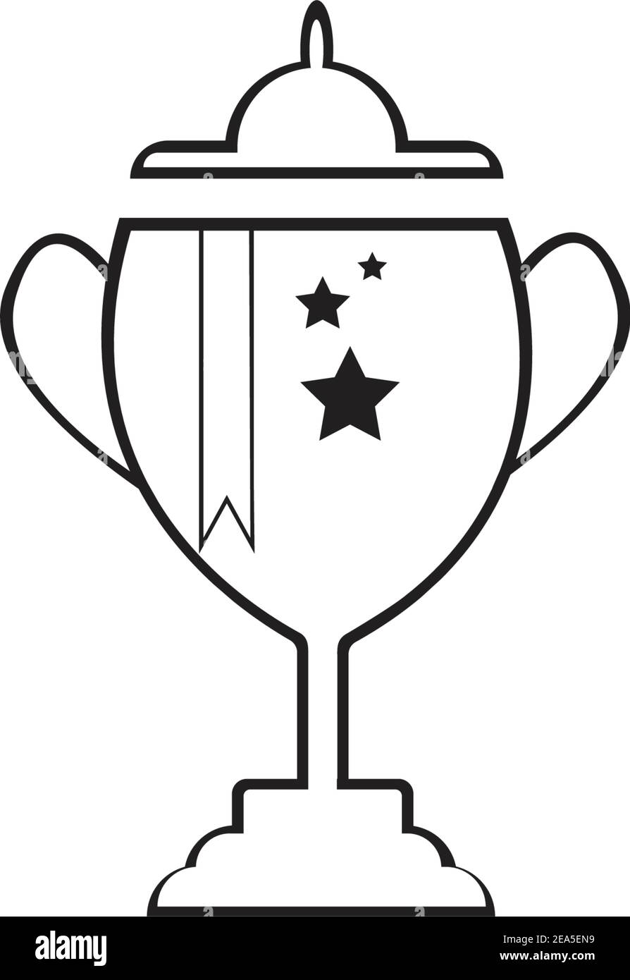 modello grafico vettoriale icona trofeo Illustrazione Vettoriale