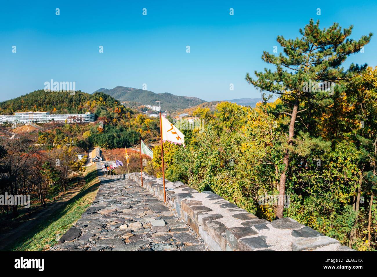 Fortezza di Miryang Eupseong in autunno a Miryang, Corea Foto Stock