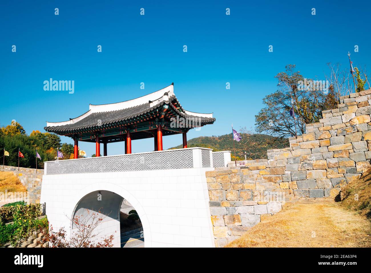 Fortezza di Miryang Eupseong a Miryang, Corea Foto Stock