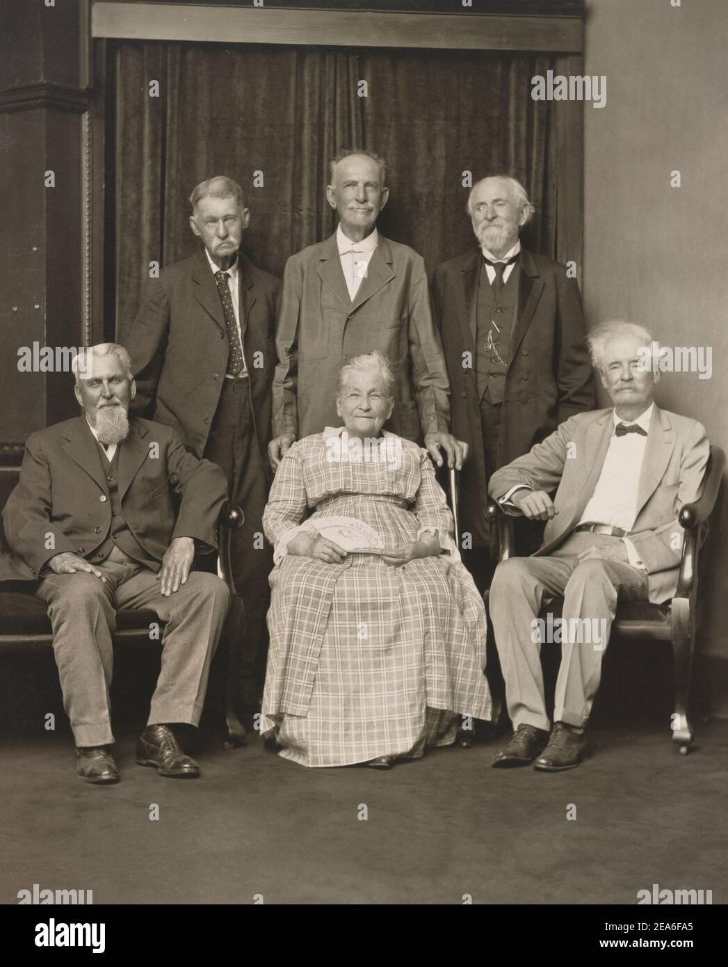 Ritratto di gruppo degli amici di Clemens, tra cui Anna Laura (Elizabeth) Hawkins Frazer; che è stata l'ispirazione per il personaggio di Twain Becky Thatcher in to Foto Stock