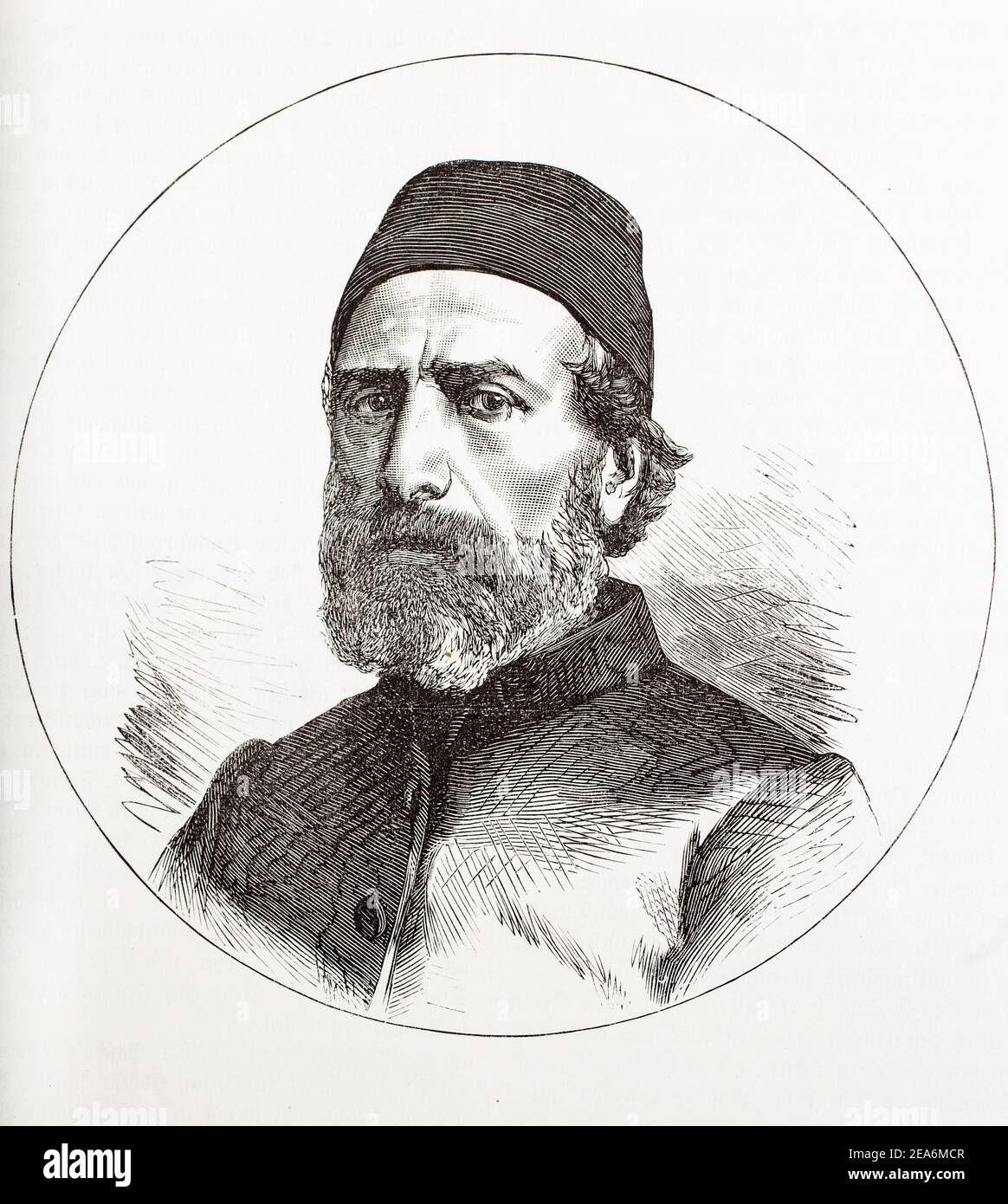 Ibrahim Pascià Edhem (1819-1893) uno statista Ottomano, Gran Visir tra il 5 febbraio 1877 e 11 gennaio 1878 Foto Stock