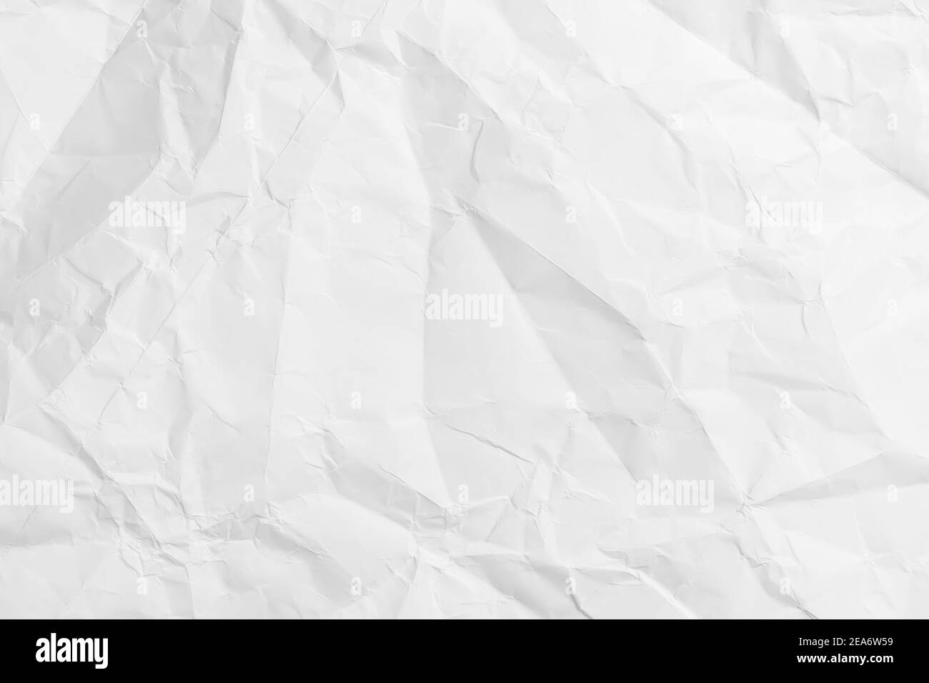Carta bianca stropicciata. Vuoto vuoto Foto Stock