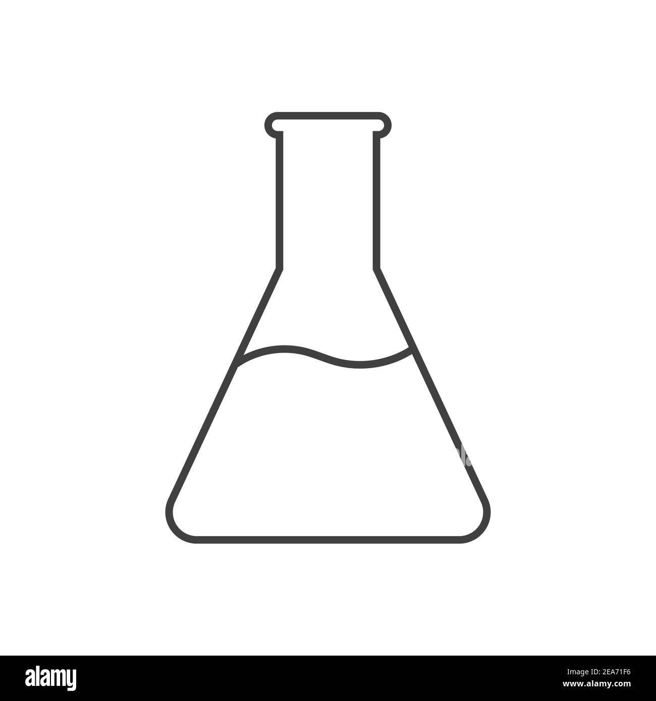 Icona a fiasca conica isolata su sfondo bianco Illustrazione Vettoriale