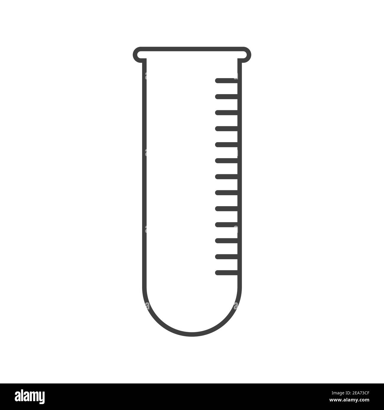 icona del vettore delle provette sull'isolato bianco. EPS10 Illustrazione Vettoriale