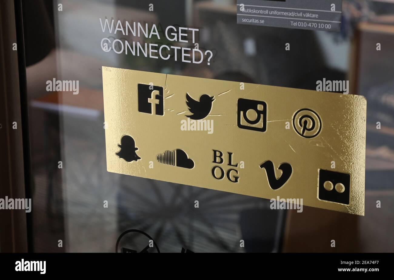 Göteborg, SVEZIA - 15 AGOSTO 2018: Vari simboli per i social media. Foto Stock