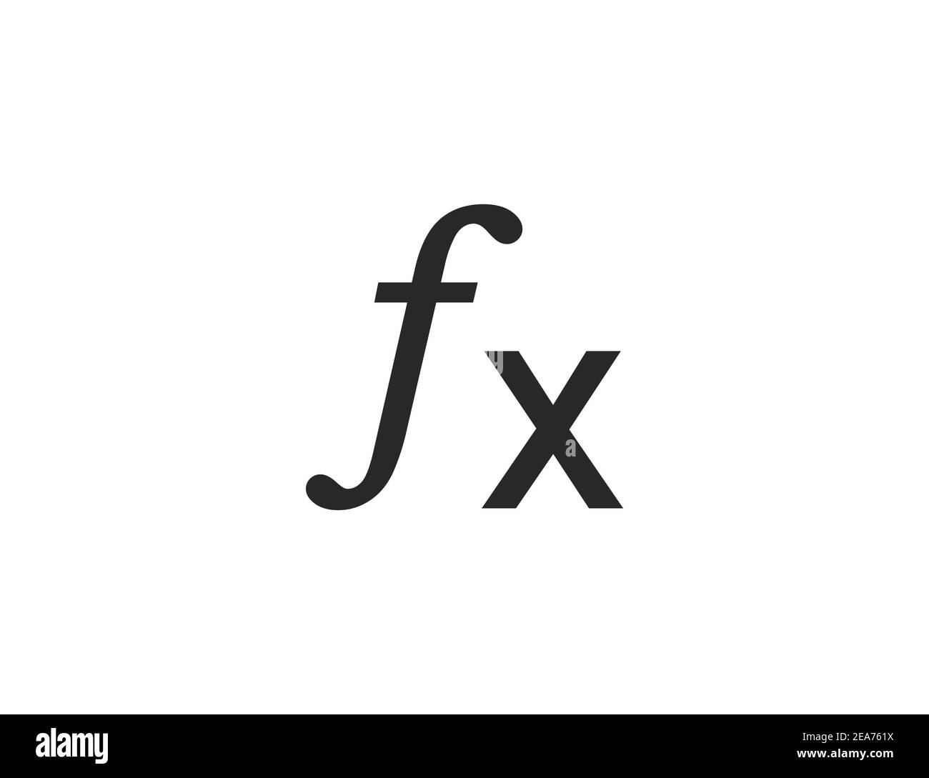 Illustrazione vettoriale. Icona del grafico della funzione matematica Illustrazione Vettoriale