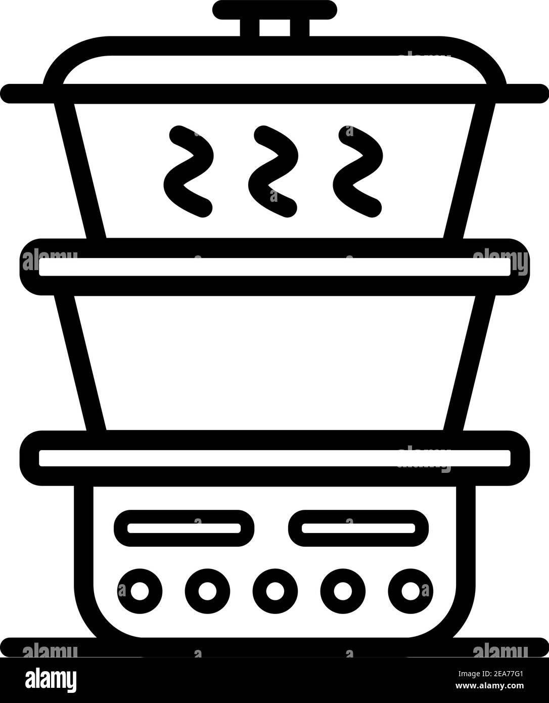 Icona del profilo del vaporizzatore. Icone della vaporiera vettoriale su sfondo bianco Illustrazione Vettoriale