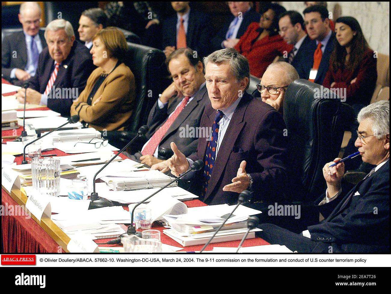 © Olivier Douliery/ABACA. 57662-10. Washington-DC-USA, 24 marzo 2004. La commissione del 9-11 sulla formulazione e la condotta della politica antiterrorismo degli Stati Uniti Foto Stock