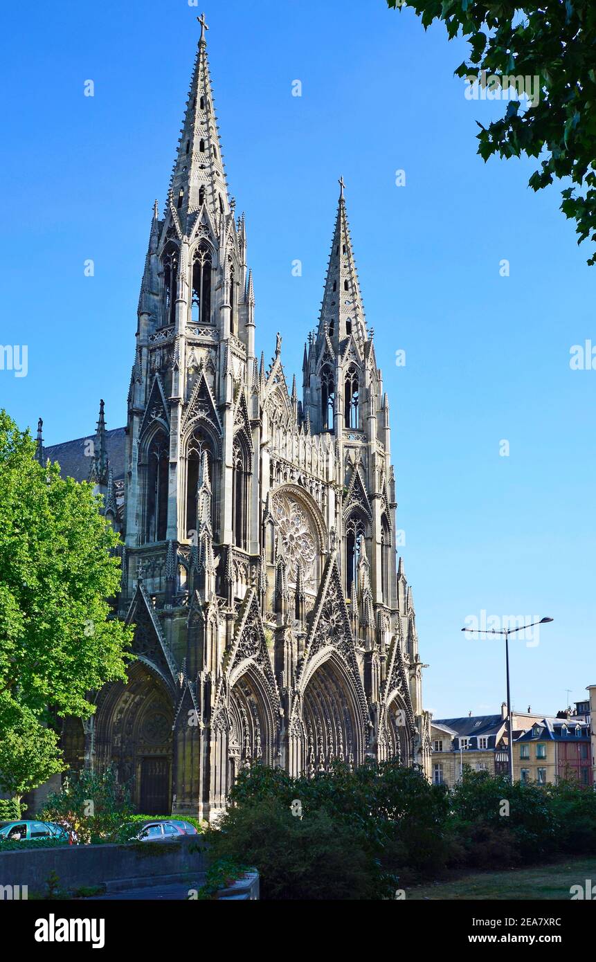 Francia, cattedrale gotica Notre-Dame de Rouen Foto Stock