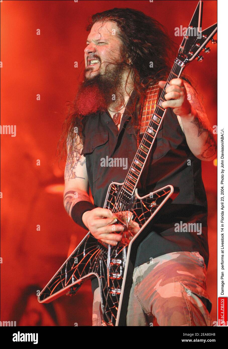 Il piano di danni si svolge a bestiame 14 in Florida 23 aprile 2004. Foto di John Davisson/ABACA. Foto Stock