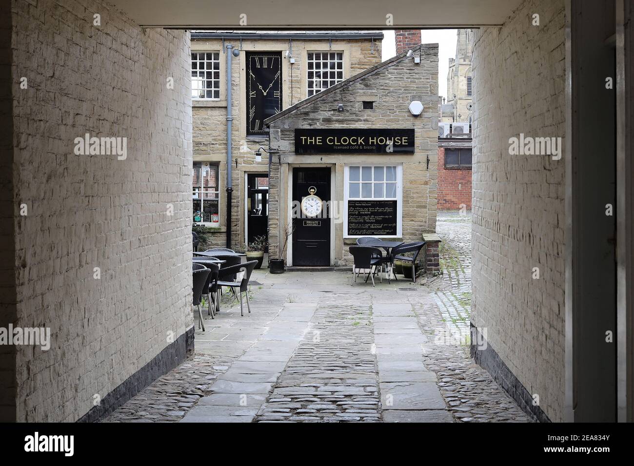 centro di huddersfield durante la covid 2020 Foto Stock