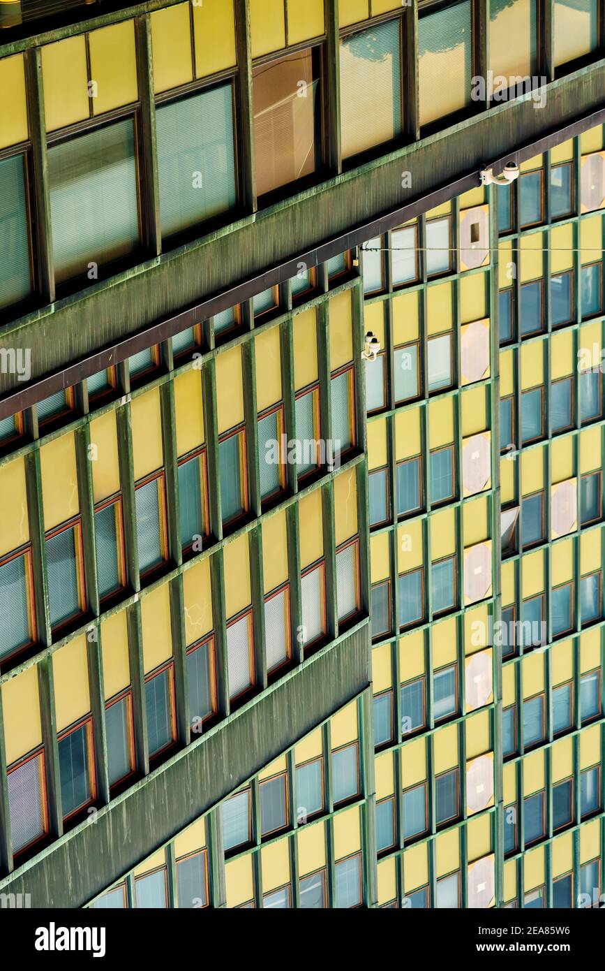 Finestre verdi Foto Stock