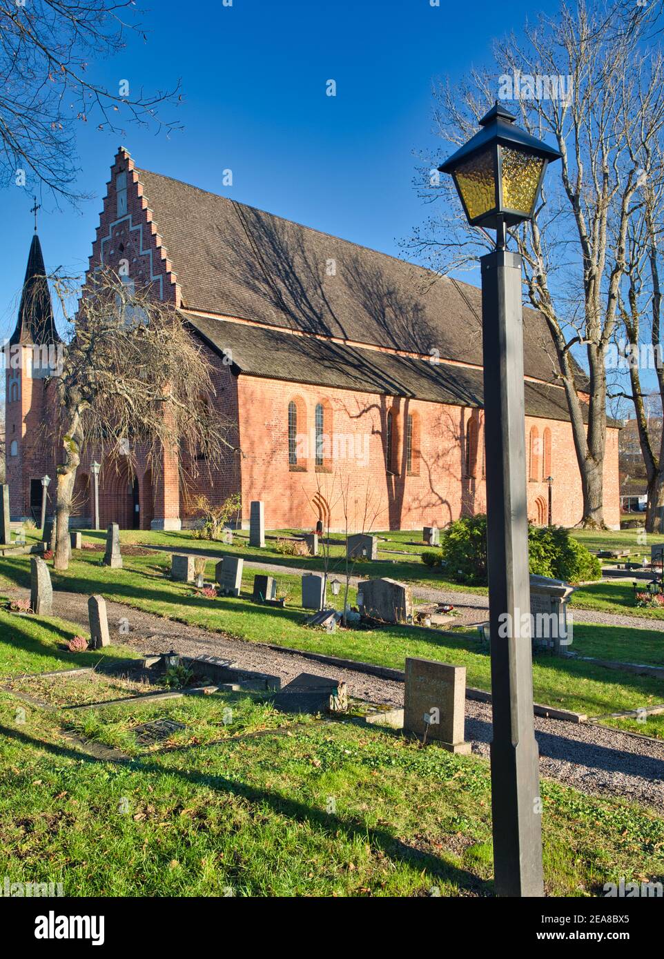 Chiesa di Santa Maria (Mariakyrkan) 13 ° secolo, Sigtuna, Stockholm County, Svezia Foto Stock