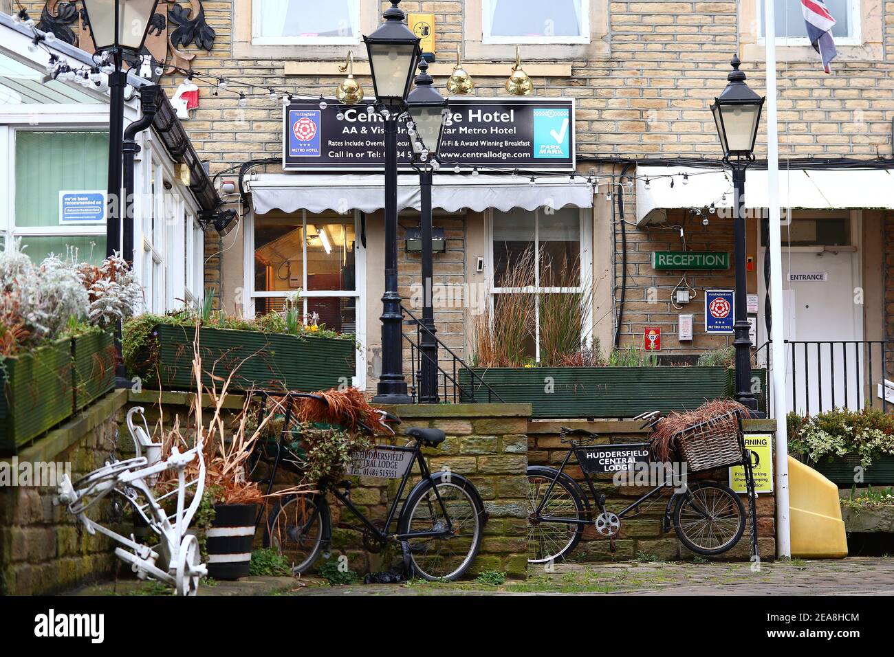 centro di huddersfield durante la covid 2020 Foto Stock