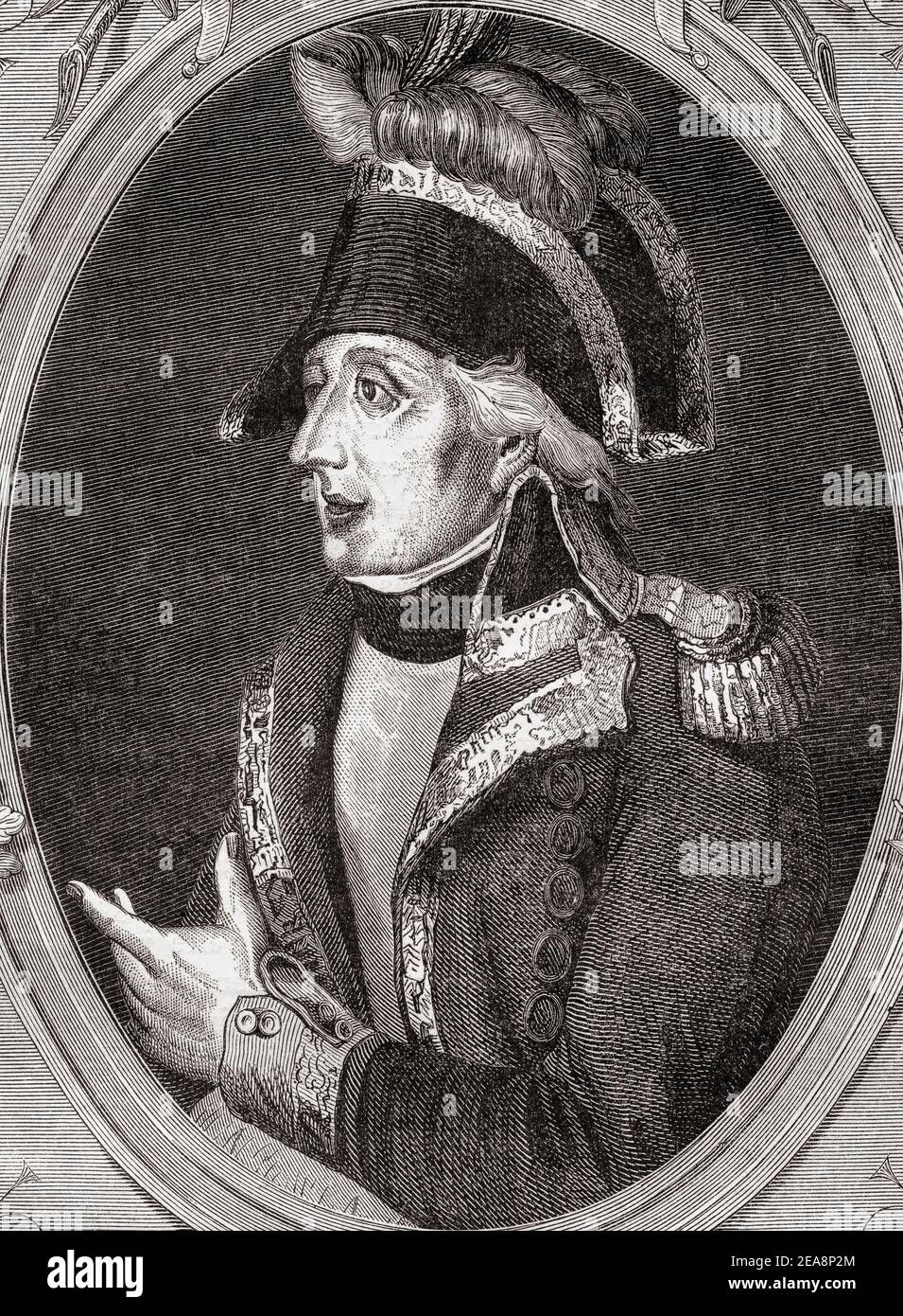 Jacques François Coquille, chiamato Dugommier, 1738 -1794. Francese generale. Foto Stock
