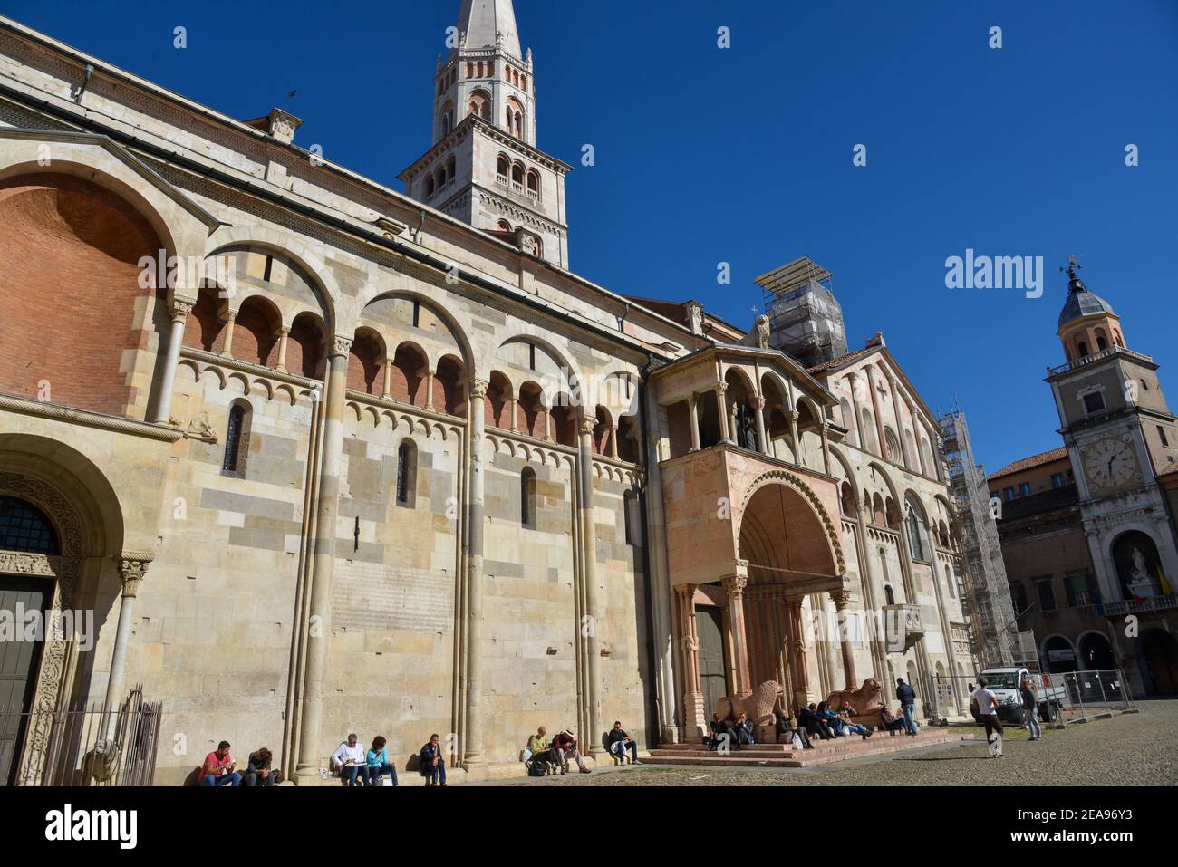 Famoso Duomo di Modena in Italia Foto Stock