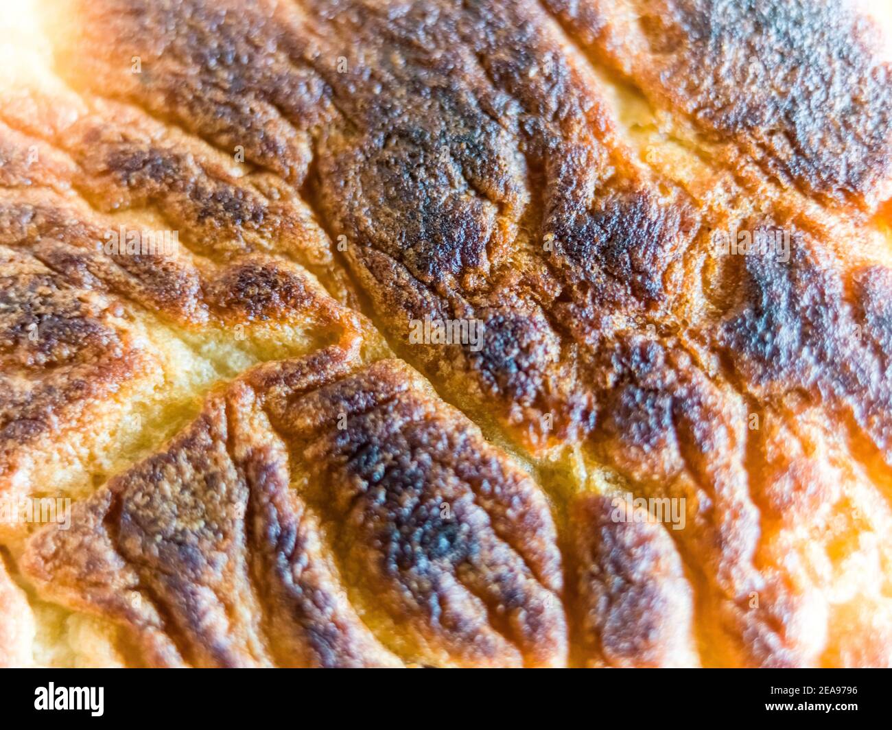 Primo piano pancake / omelette Foto Stock