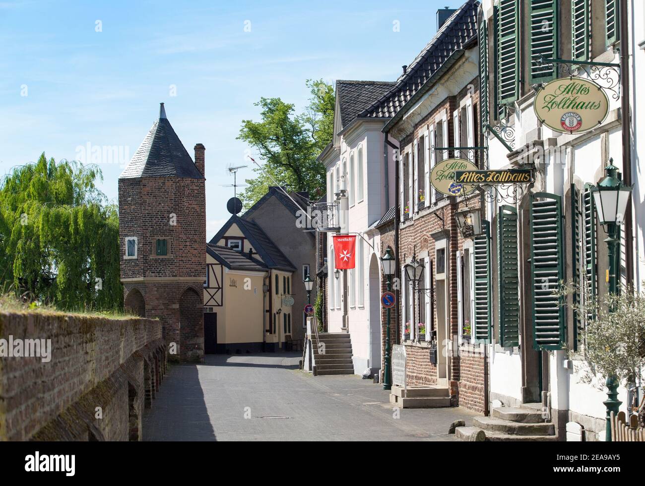 Città fortificata di Zons vicino a Duesseldorf Foto Stock