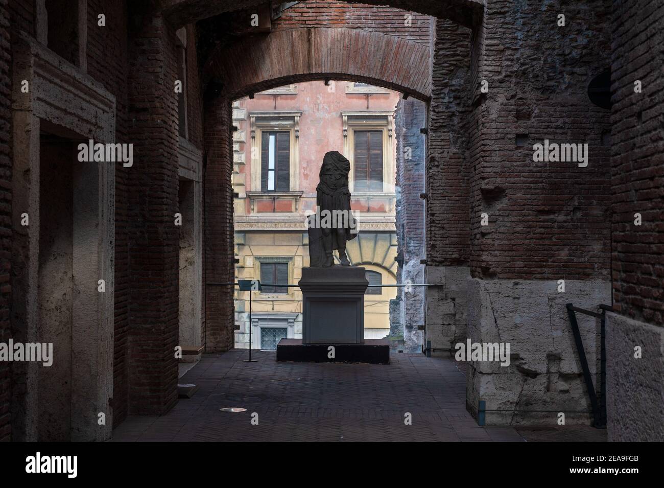 Roma, Italia 4 febbraio 2021: 'Napoleone e il mito di Roma' - mercato Traiano, Museo dei fori Imperiali. © Andrea Sabbadini Foto Stock