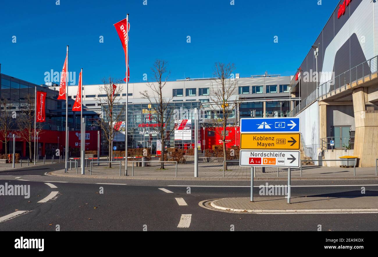 Nürburgring, Nürburg, Eifel, Renania-Palatinato, Germania Foto Stock