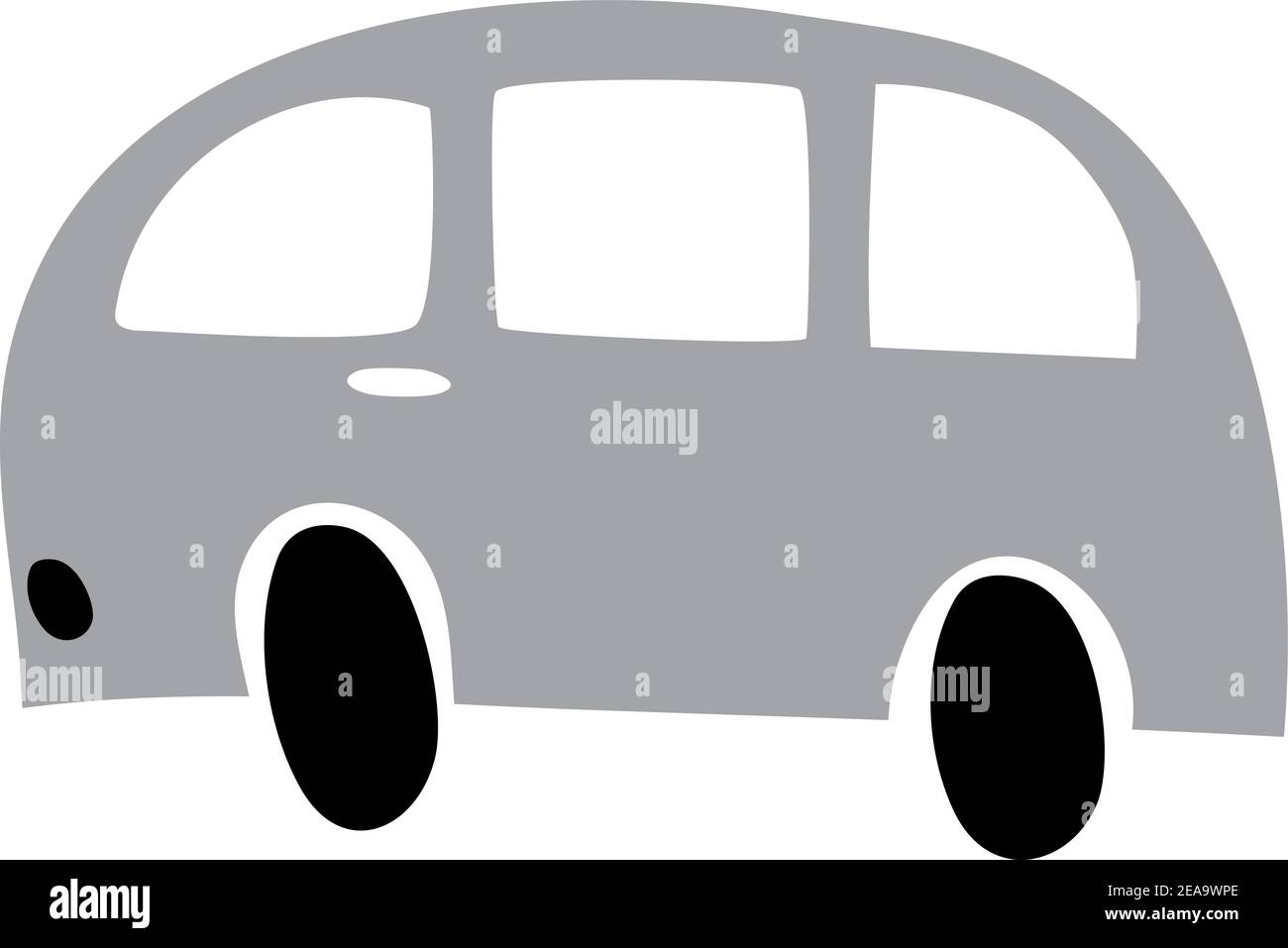 Icona del bus scolastico in stile doodle. Illustrazione del cartoon vettoriale Autobus su sfondo bianco isolato. Concetto aziendale di trasporto in pullman Illustrazione Vettoriale