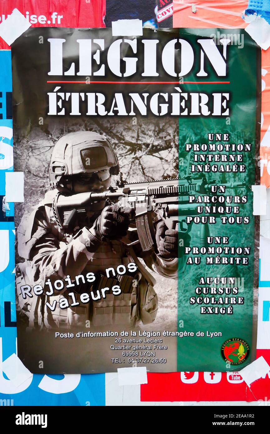 Reclutati di legioni straniere francesi, Francia Foto Stock