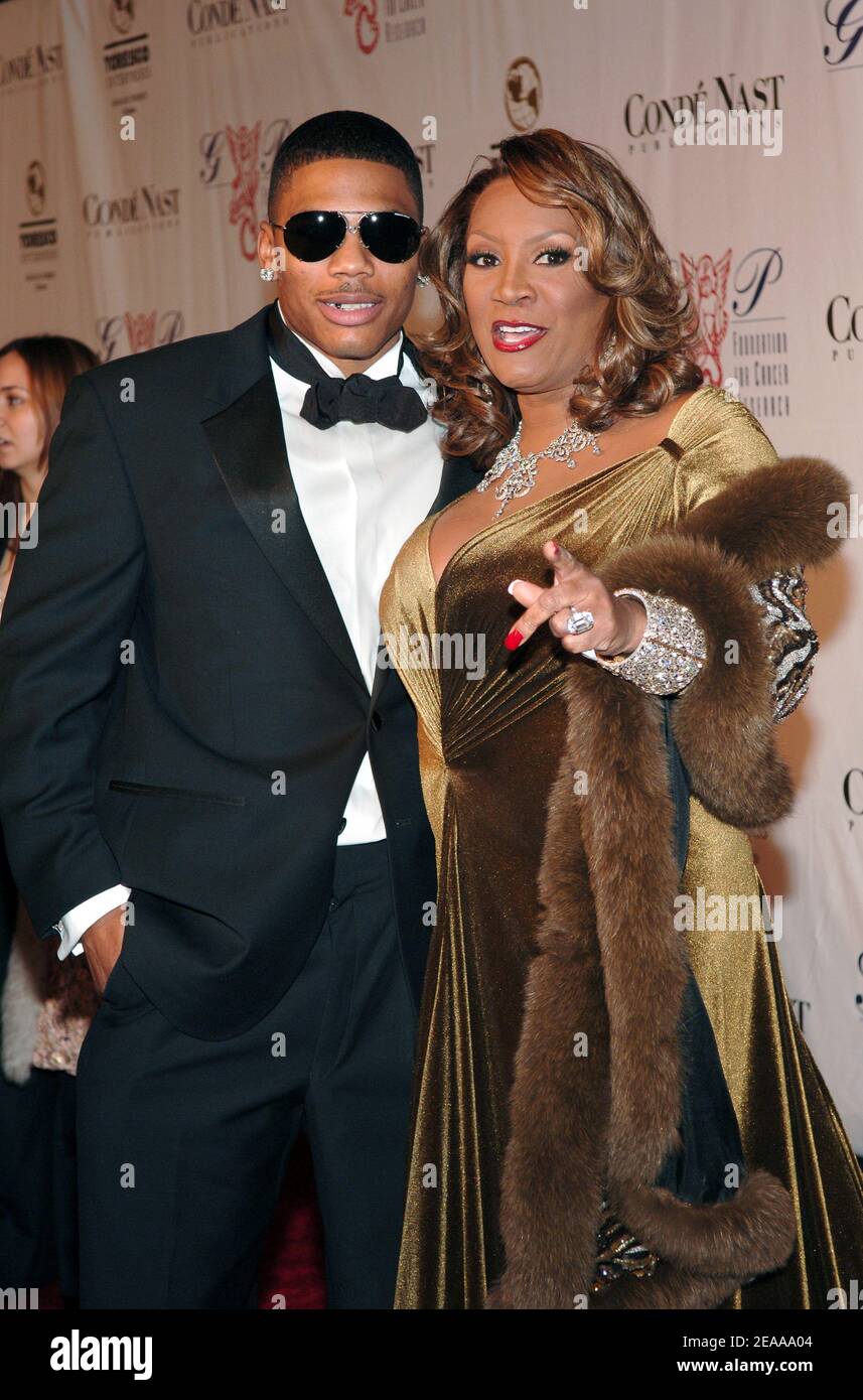 I cantanti Patti LaBelle e Nelly arrivano al galà benefit 'The Angel Ball' del 2005 tenuto al Mariott Marquis di New York City, USA, lunedì 14 novembre 2005. Foto di Nicolas Khayat/ABACAPRESS.COM Foto Stock