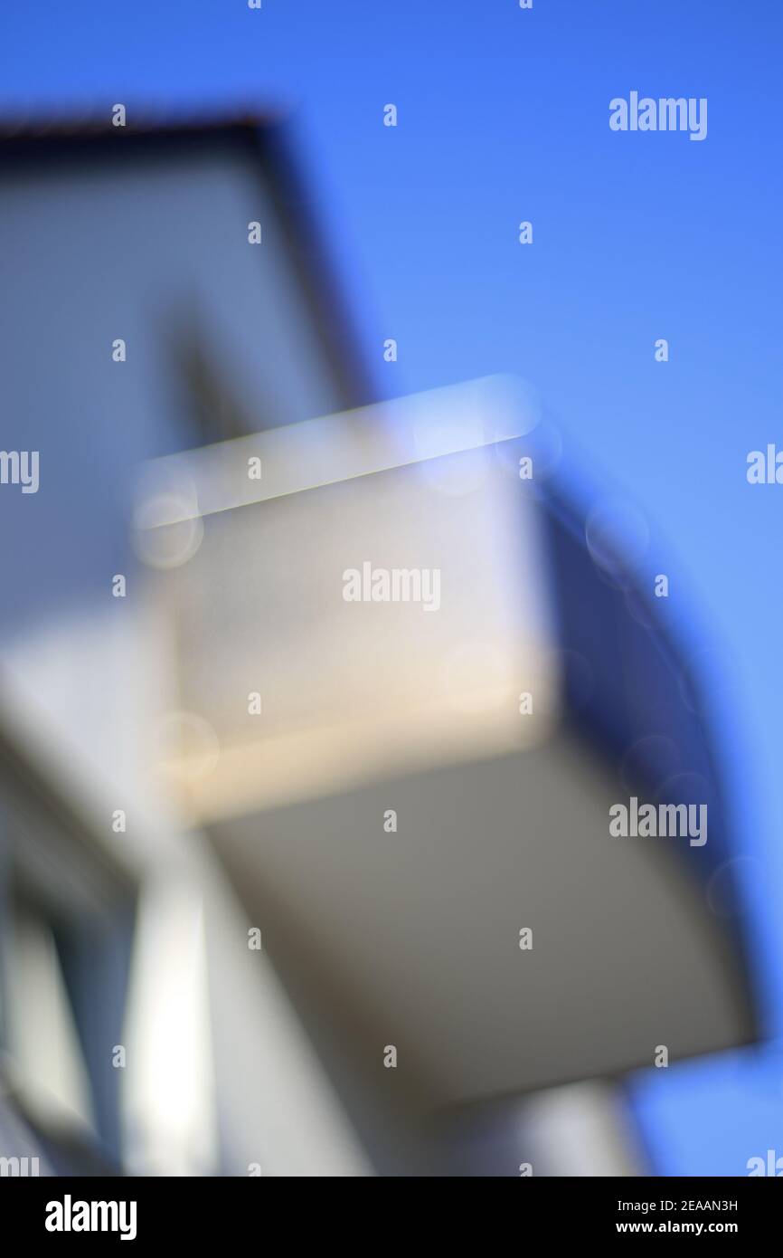 Il balcone di una casa Foto Stock