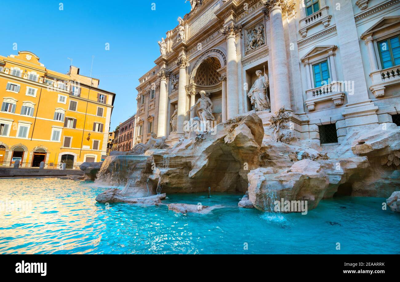 Bella Fontana di Trevi a Roma, Italia Foto Stock