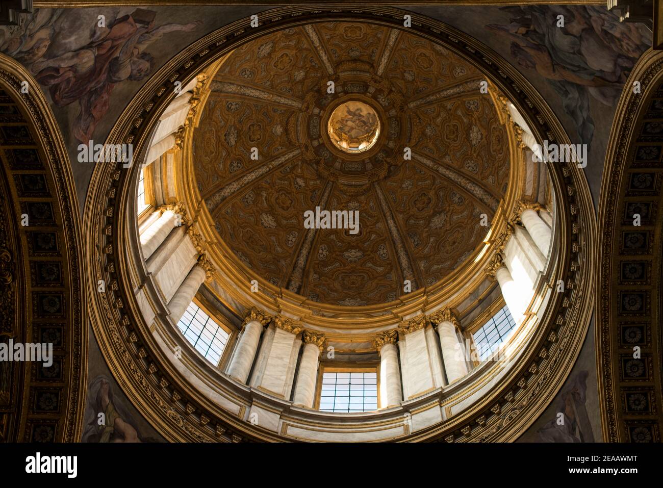 Cupola della Chiesa, all'interno, Roma Foto Stock