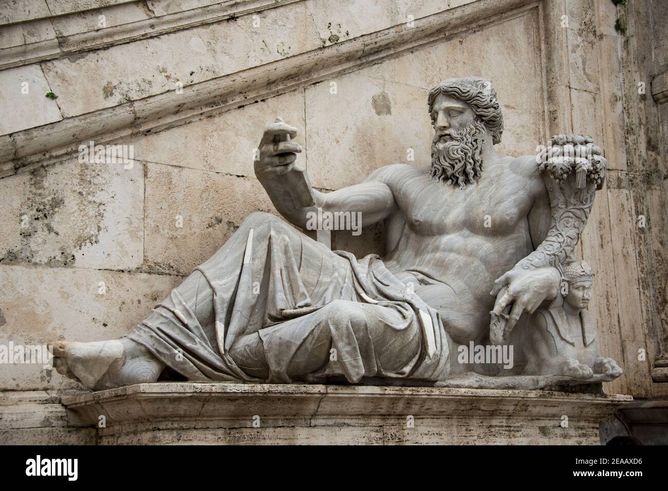Statua in marmo a Roma Foto Stock