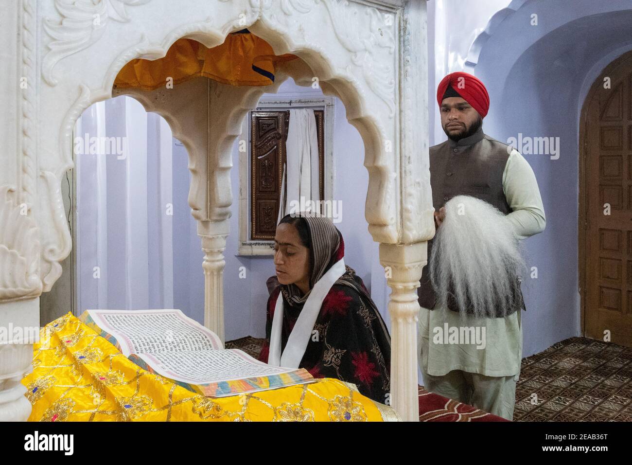 Gurdwara Janam Asthan, Nankana Sahib, Punjab, Pakistan Foto Stock
