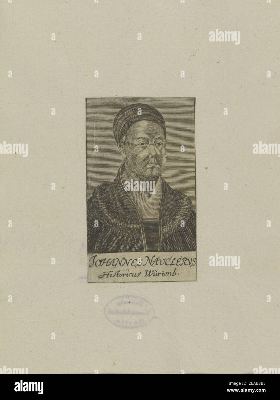 Nauclerus Johannes Portraet FFS. Foto Stock