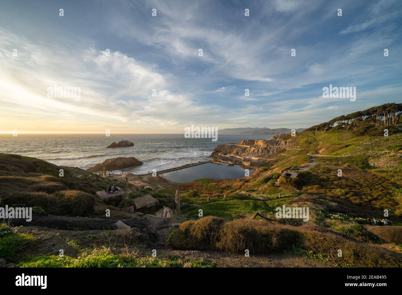 Bagni Sutro in un giorno meraviglioso Foto Stock