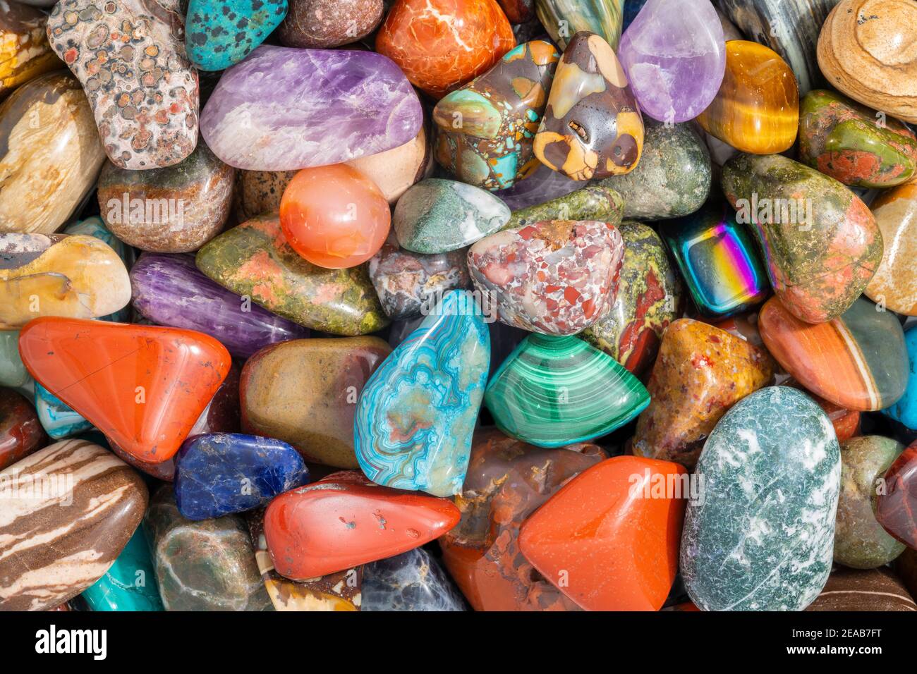 Minerali e gemme lucidate, di Dominique Braud/Dembinsky Photo Assoc Foto Stock