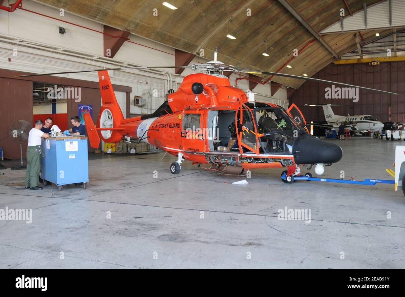 Manutenzione elicottero NAVSTA GTMO 110613 Foto Stock