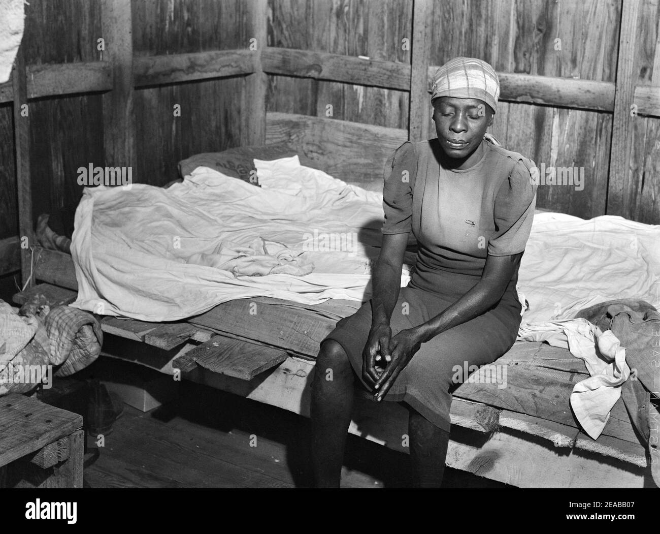 Living Quarters for Florida Migrant Workers, Bellcross, North Carolina, USA, Jack Delano, U.S. Farm Security Administration, luglio 1940 Foto Stock