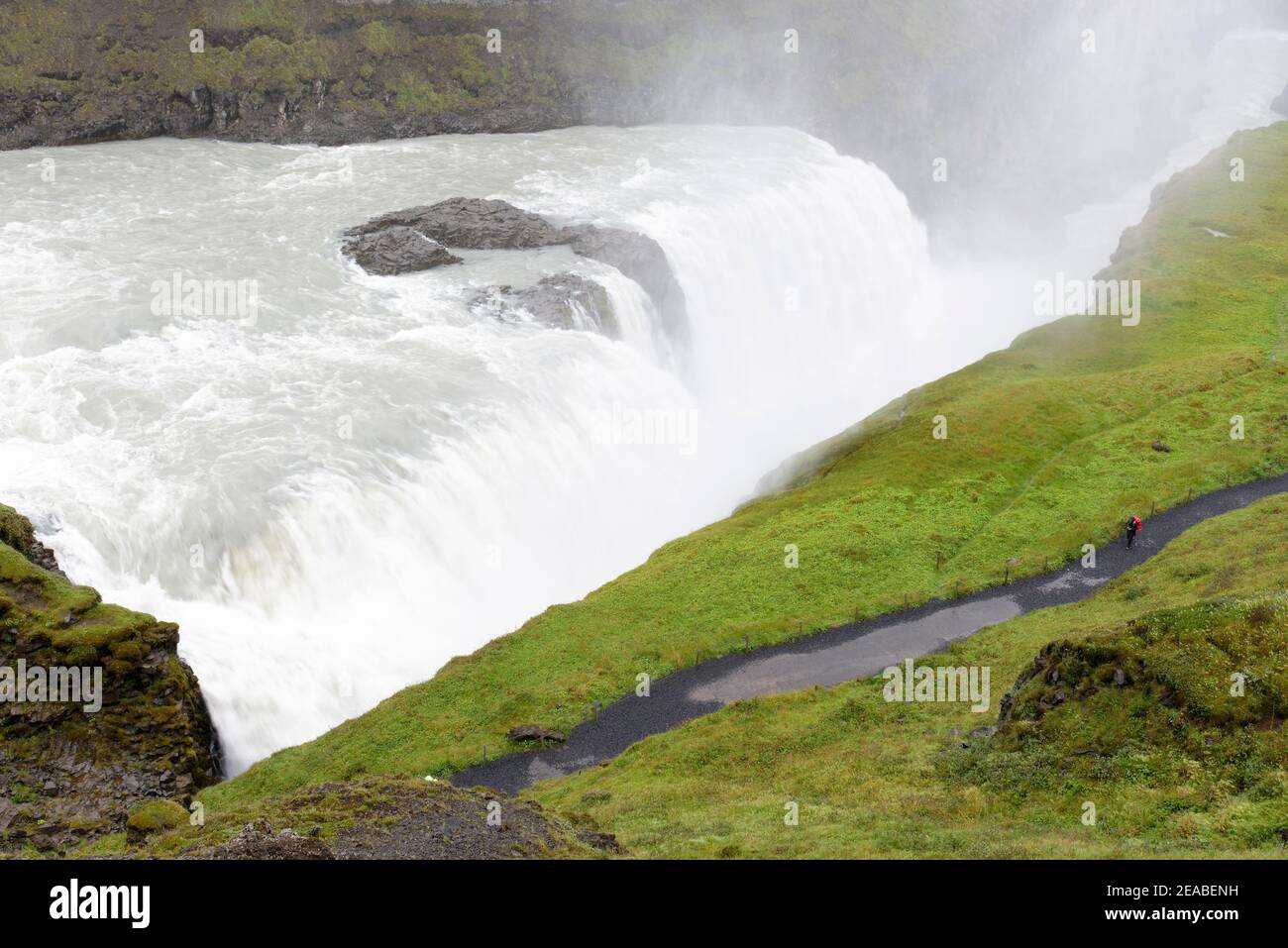 Gullfoss, parte dell'anello d'Oro, fiume Hvita, Haukadalur, Islanda sud-occidentale Foto Stock