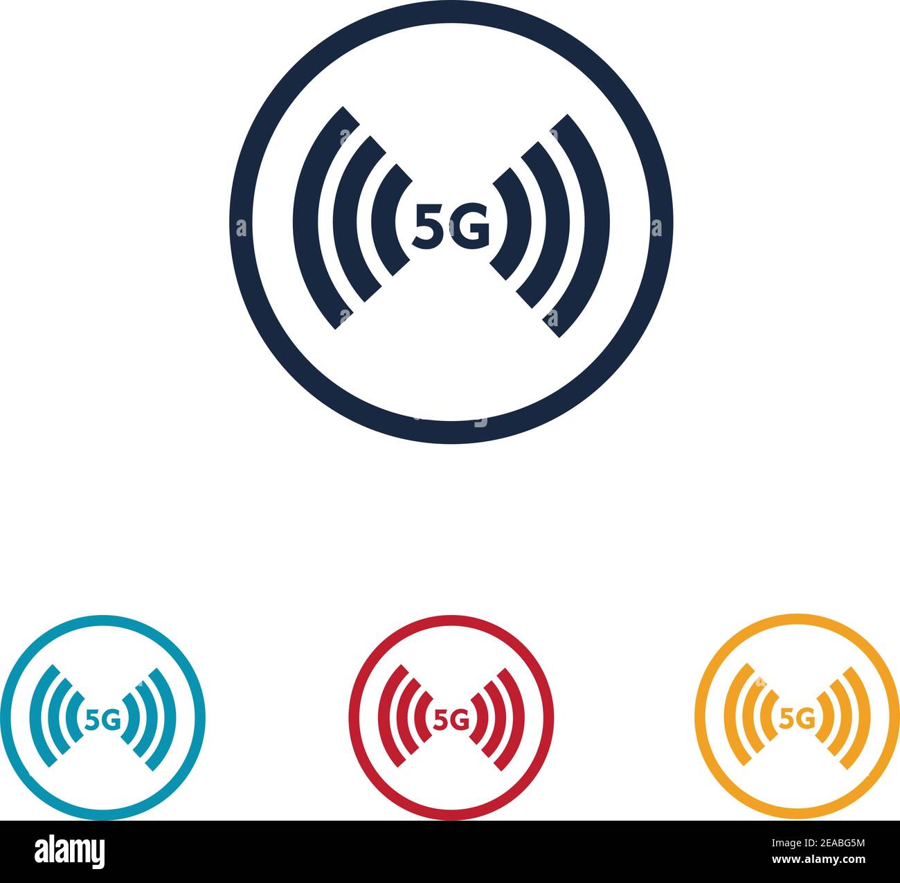 5g logo segno vettore templateicona tecnologia vettoriale segno di rete 5G Illustrazione Vettoriale