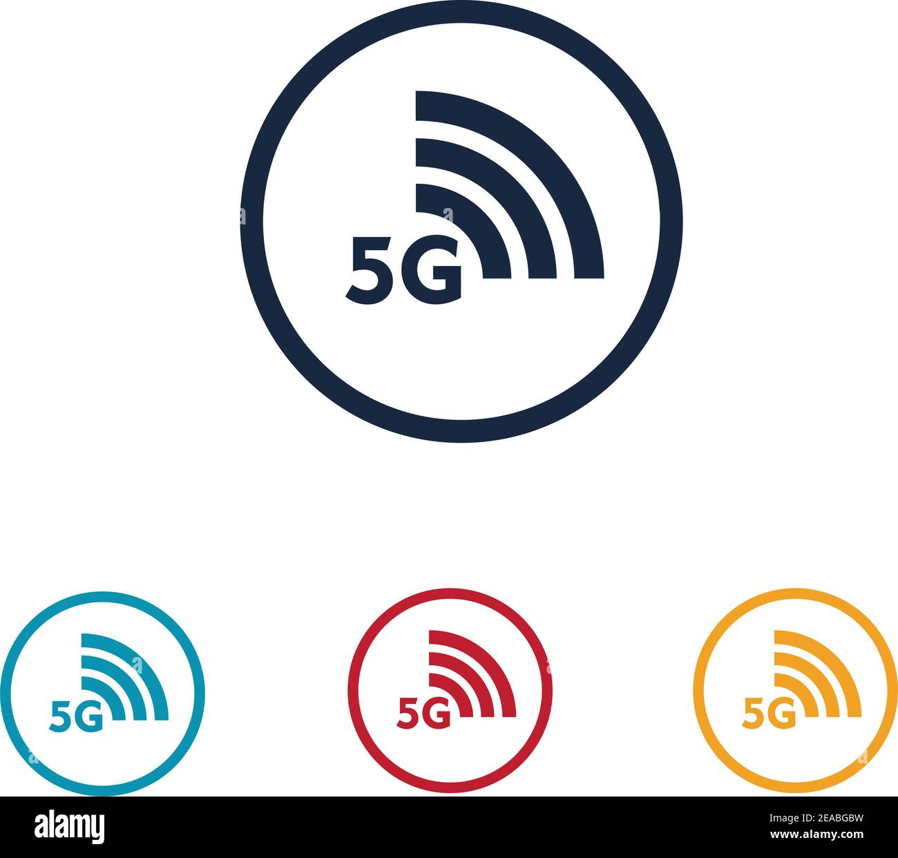 5g logo segno vettore templateicona tecnologia vettoriale segno di rete 5G Illustrazione Vettoriale