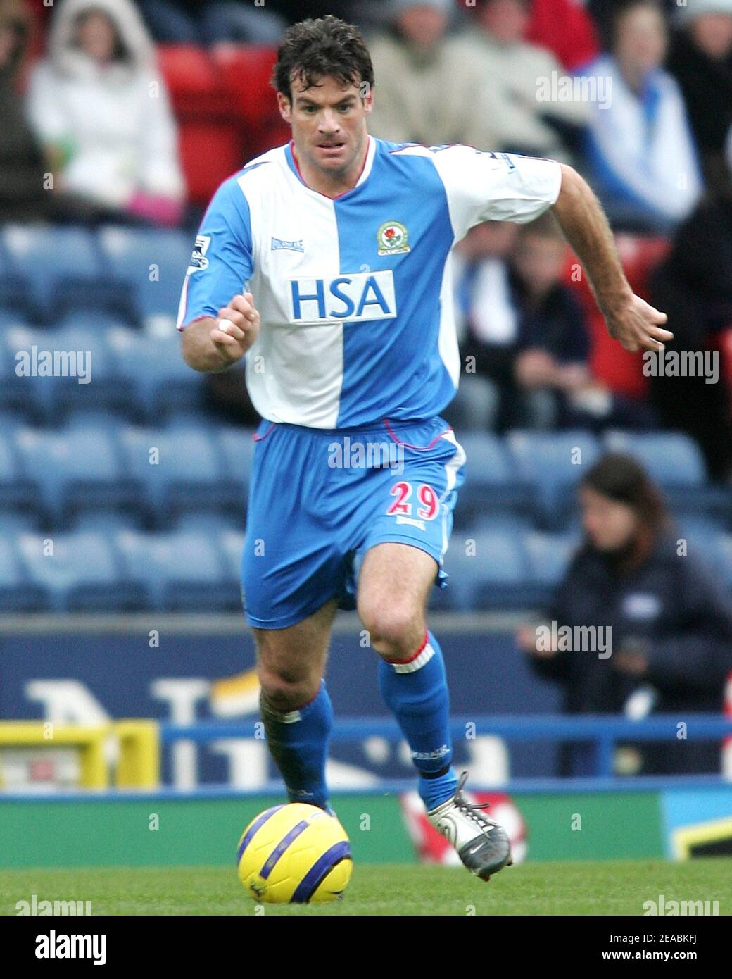 Blackburn Rover 3 Norwich 0. Premier League inglese. Febbraio 12 2005. Ryan Nelsen. Foto Stock