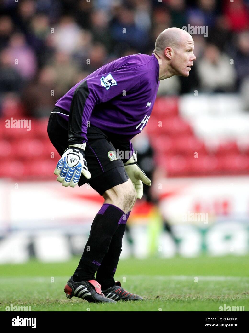 Blackburn Rover 3 Norwich 0. Premier League inglese. Febbraio 12 2005. Brad Friedel. Foto Stock