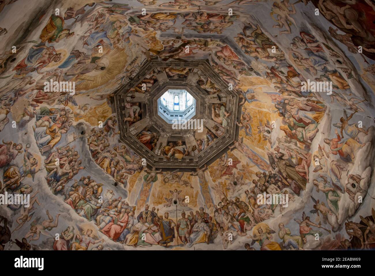 All'interno della cupola, Cattedrale di Santa Maria del Fiore, Firenze Foto Stock