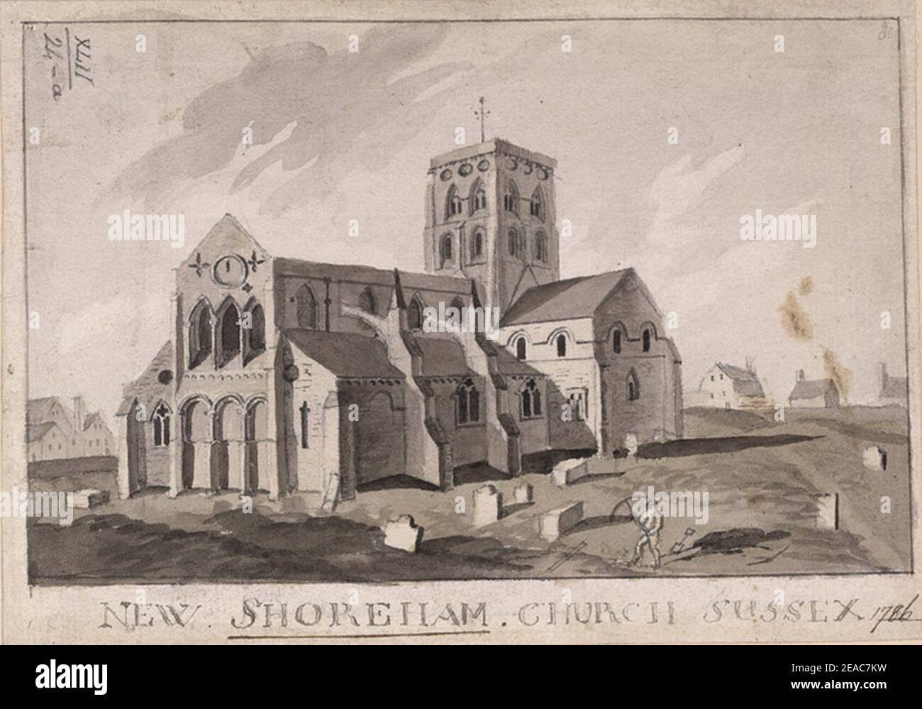 Nuova chiesa di Shoreham Sussex 1786. Foto Stock
