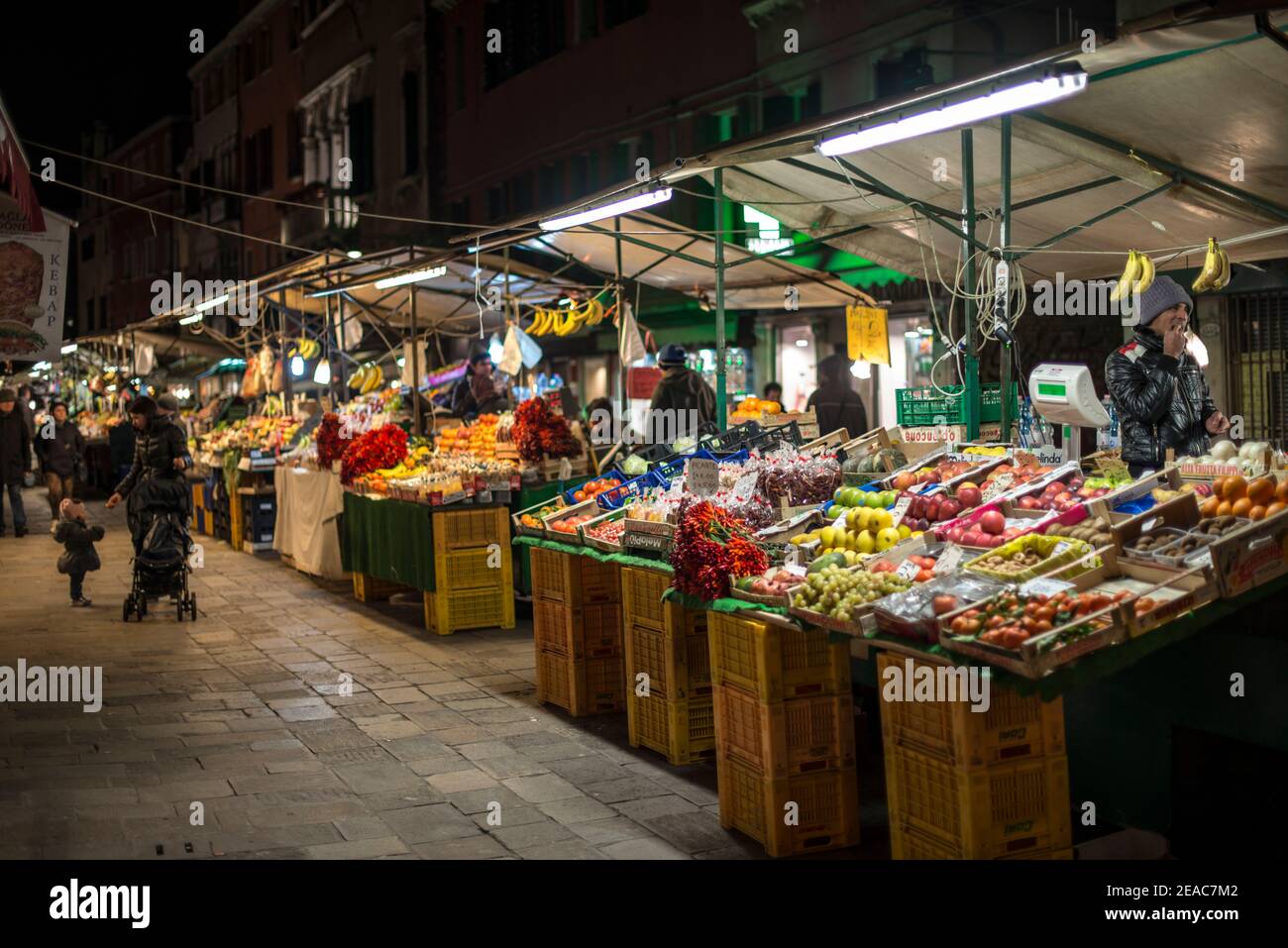 Mercato vegetale a Venezia Foto Stock