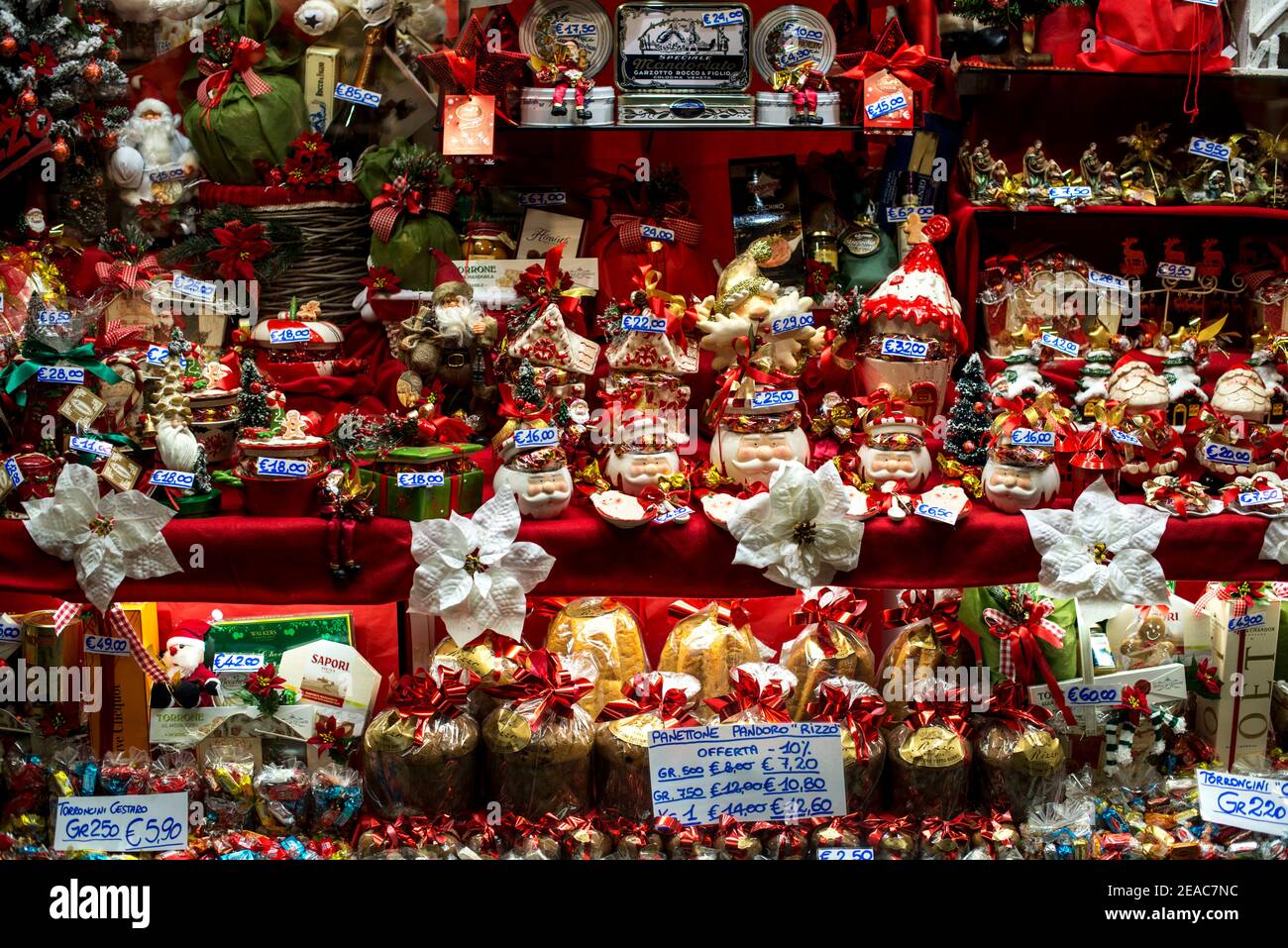 Vetrina del negozio di Natale, Venezia Foto Stock