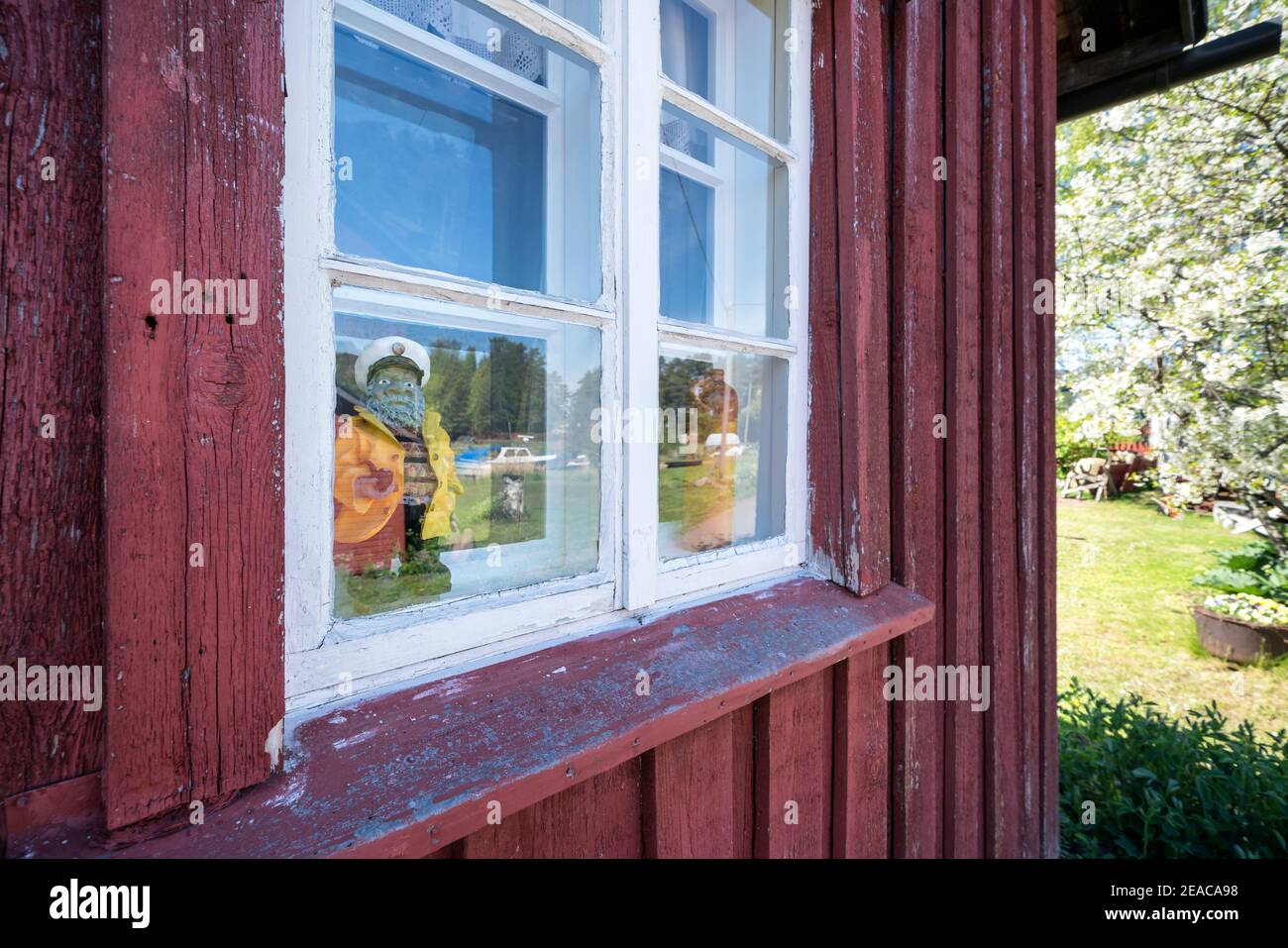 Una vecchia casa sull'isola di Haapasaari, Kotka, Finlandia Foto Stock