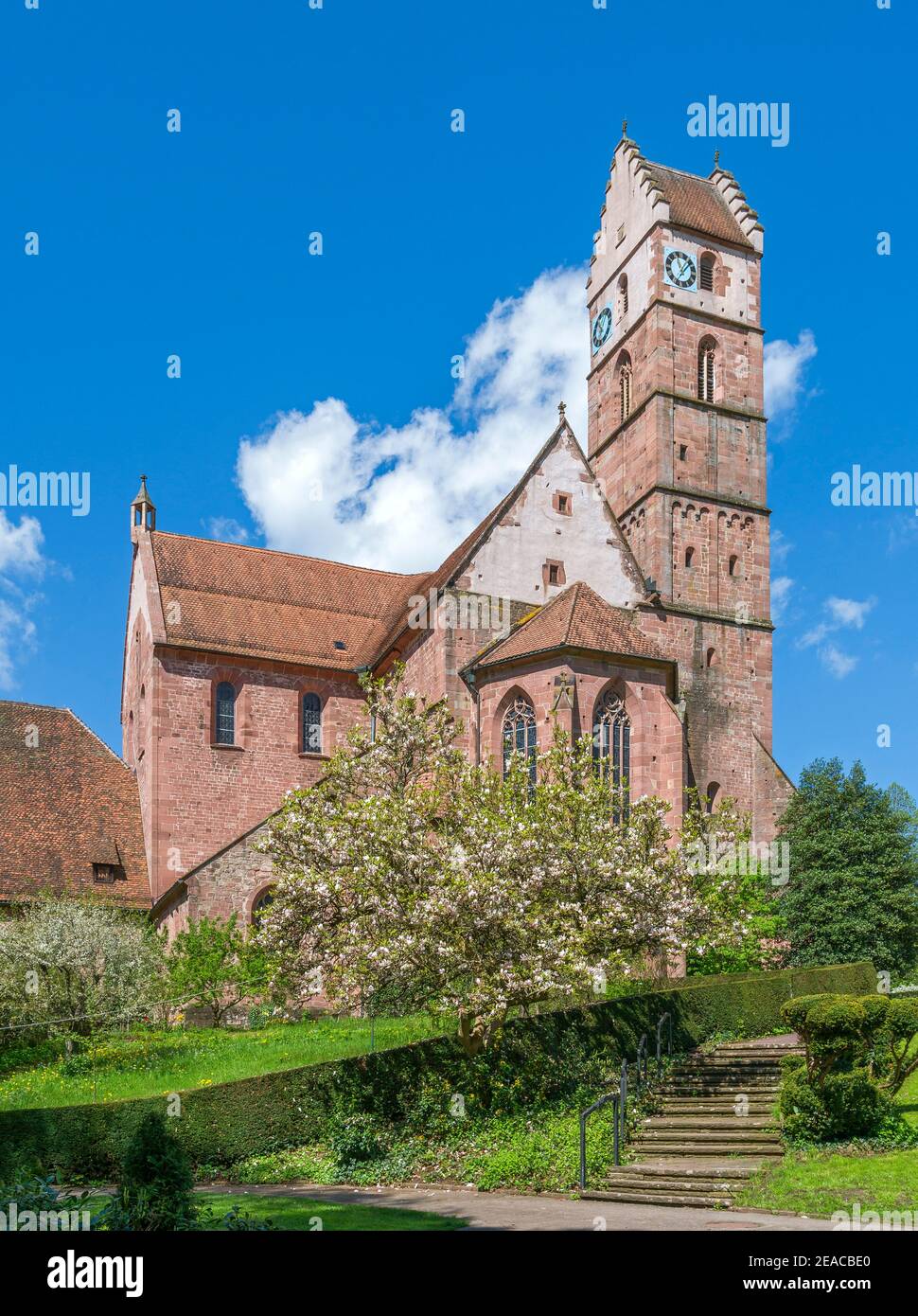 Germania, Baden-Württemberg, Alpirsbach, Alpirsbach chiesa monastero, romanico, 11 ° secolo, ex monastero benedettino. Foto Stock