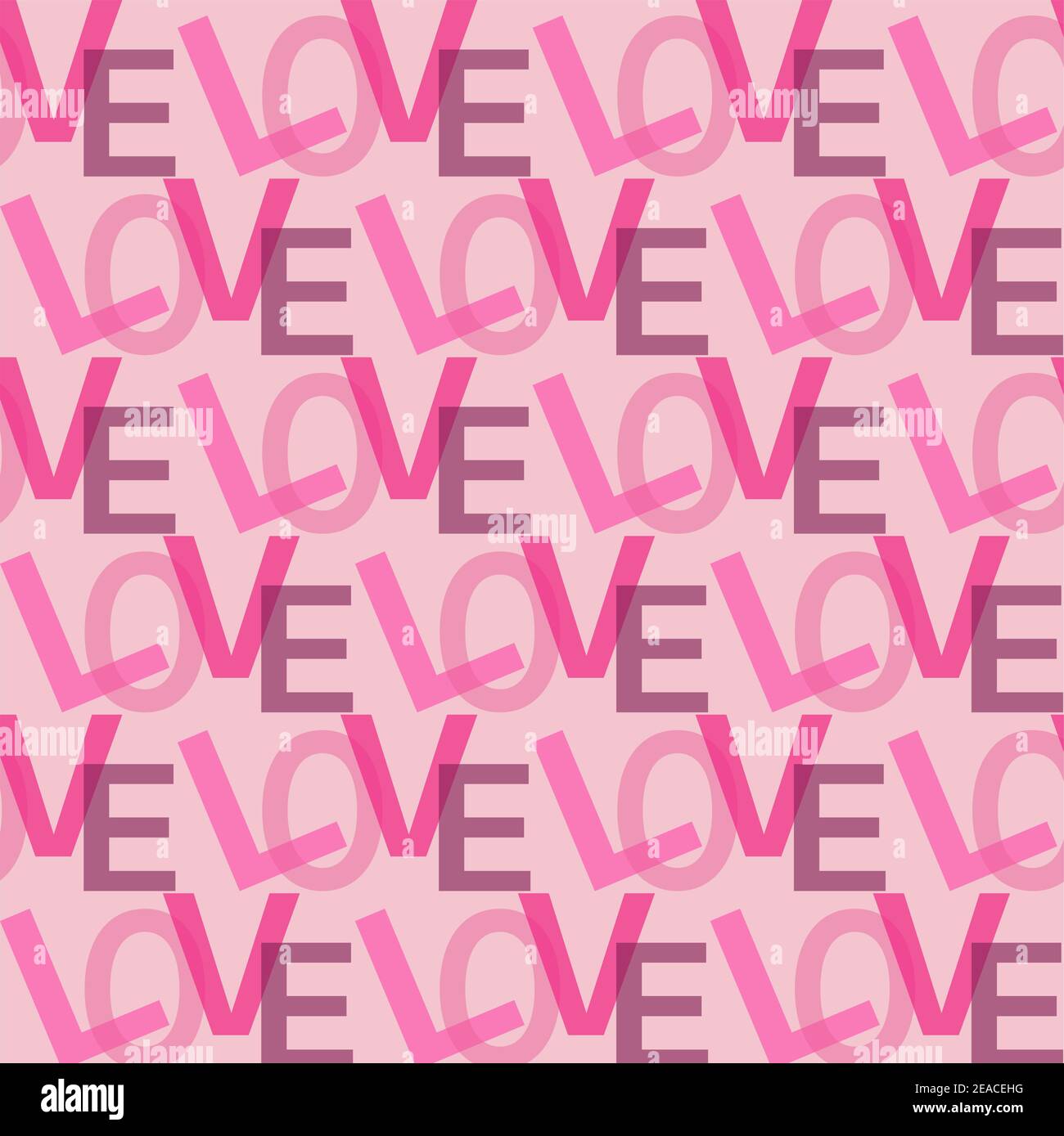 I Love You text pattern vettoriale radiale in sfumature di rosa Illustrazione Vettoriale